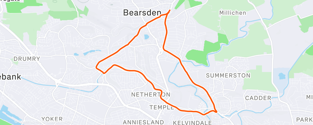 Карта физической активности (Afternoon Run)