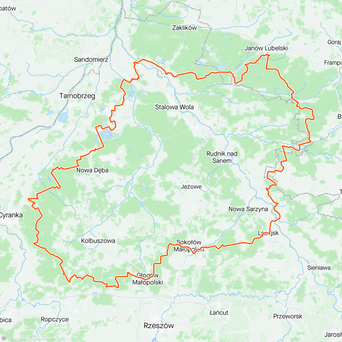 Map of the activity, Galicja Gravel Race 330