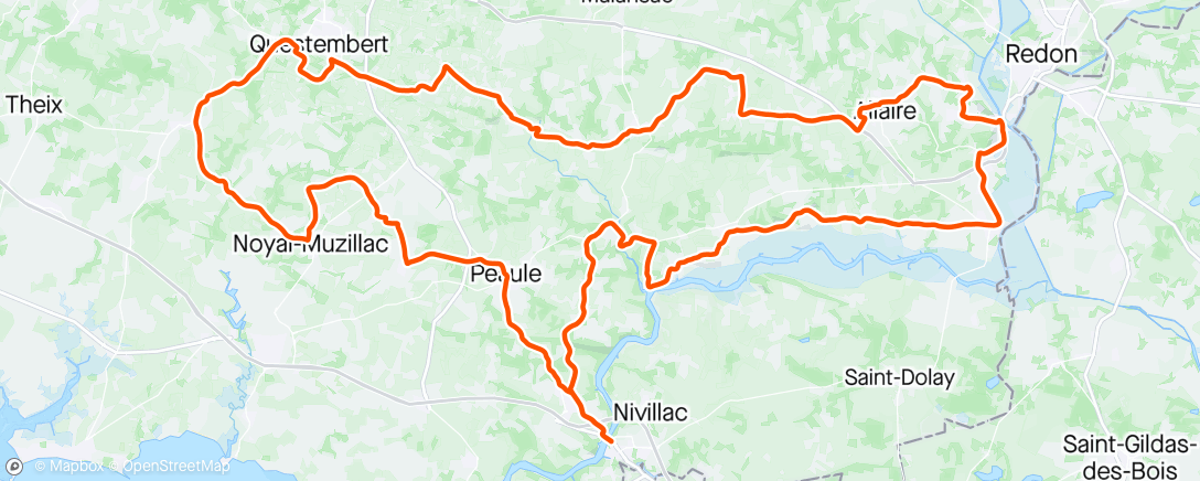 Map of the activity, Sortie BEST dans les bosses de la Vilaine.