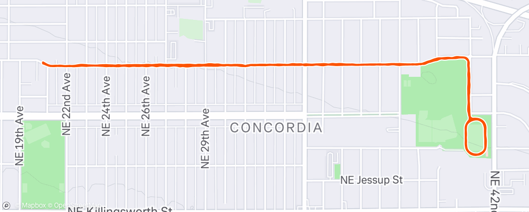 Map of the activity, Morning Run