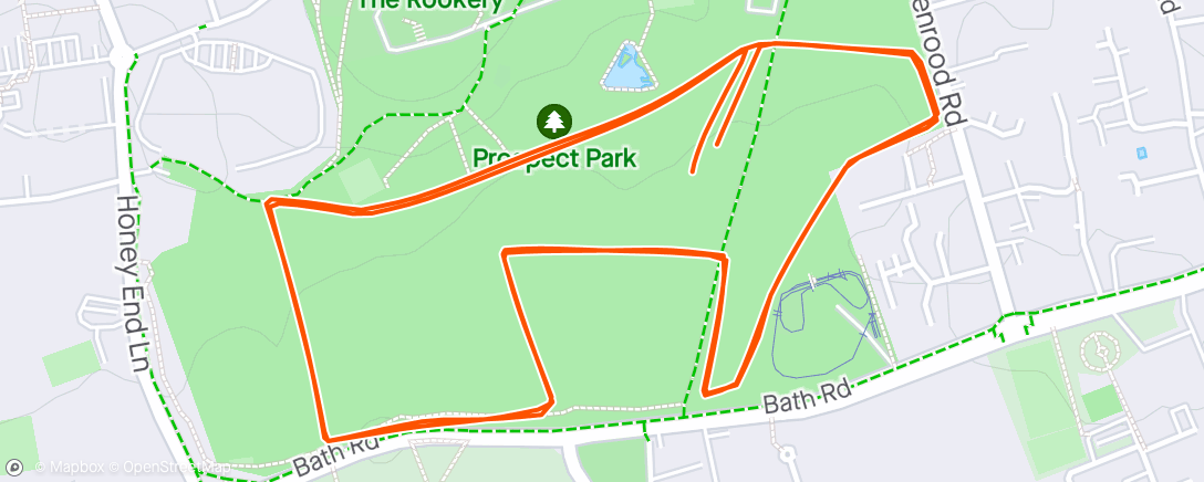 Map of the activity, First park run in 7 months