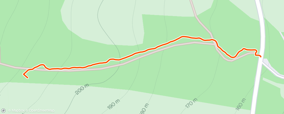Map of the activity, Windy walk Bedrule to Ruberslaw part recorded battery fail