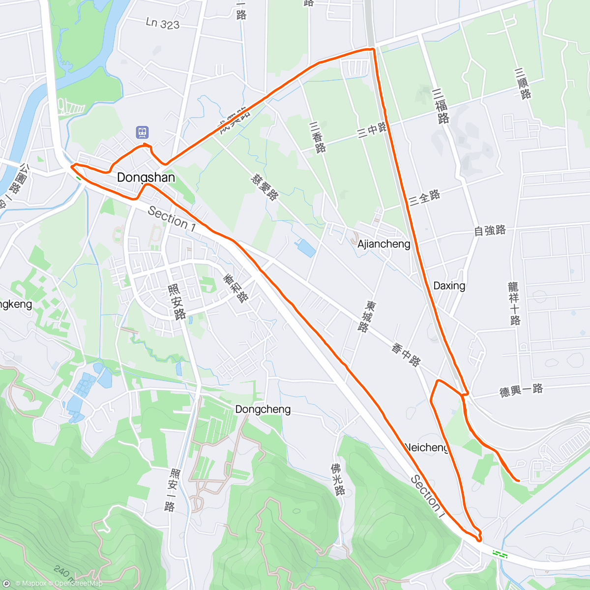 アクティビティ「晨間跑步」の地図