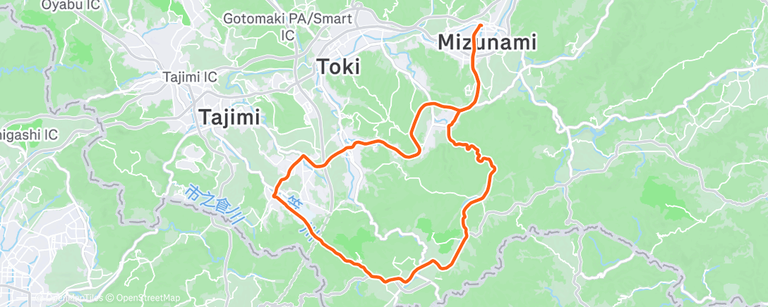 Map of the activity, ランチタイム ライド