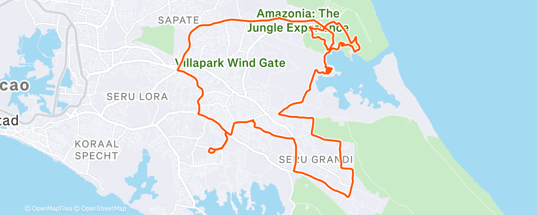 Map of the activity, Namiddagrit op mountainbike