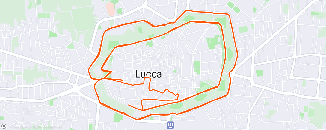 Map of the activity, Half marathon Lucca