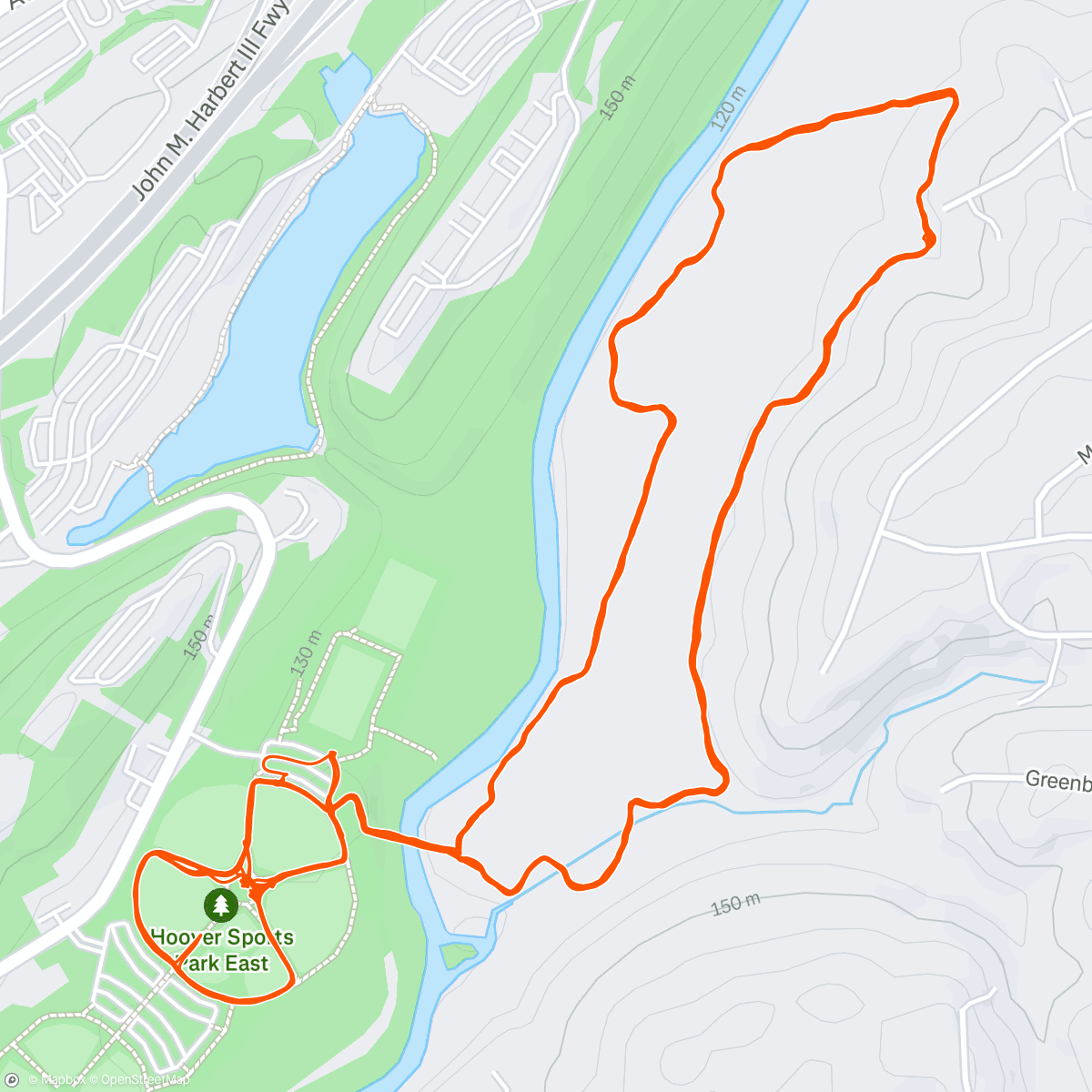 Map of the activity, Night Howler 50M