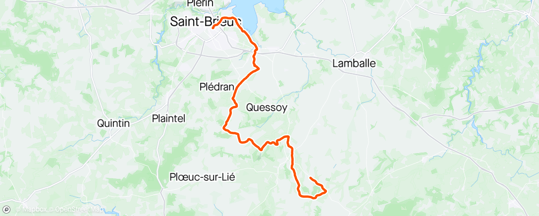 Map of the activity, Retour vélo taf