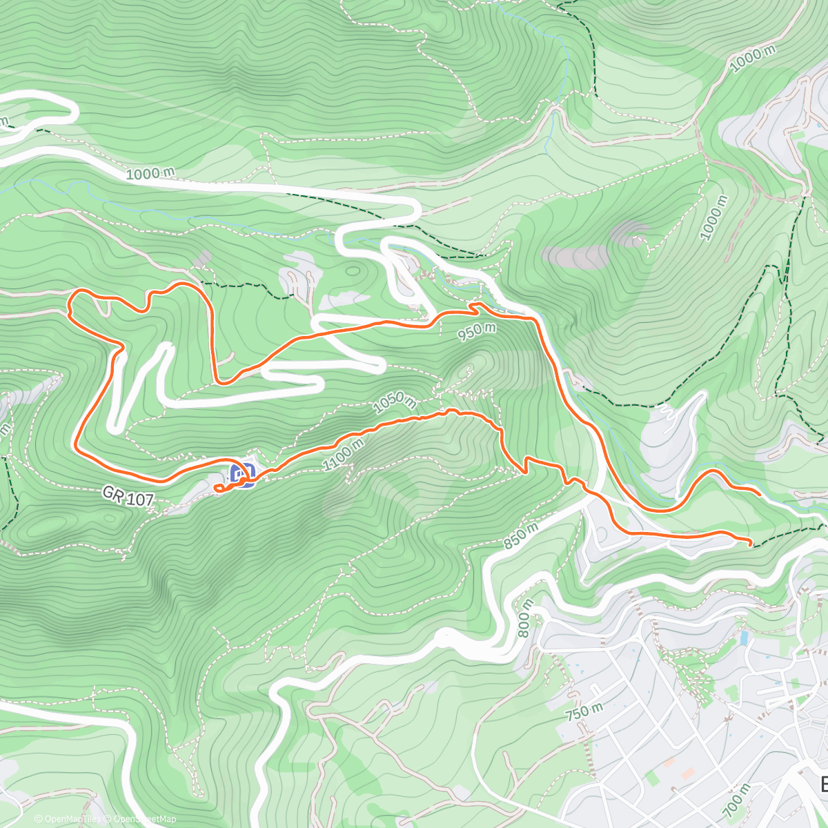 Map of the activity, Cresteta de Queralt ✨
