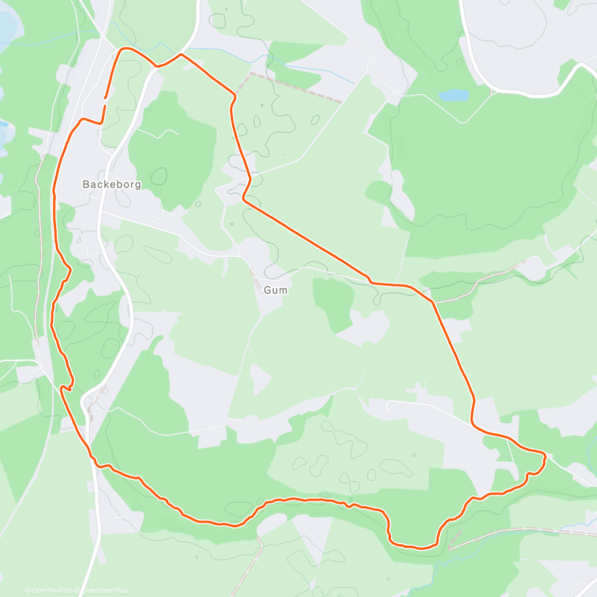 Map of the activity, Morning Run