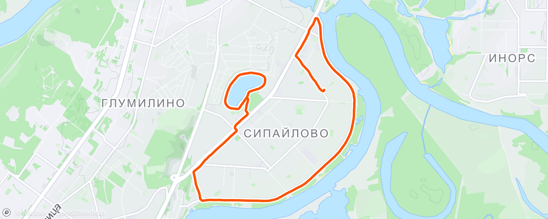 Map of the activity, Morning Run