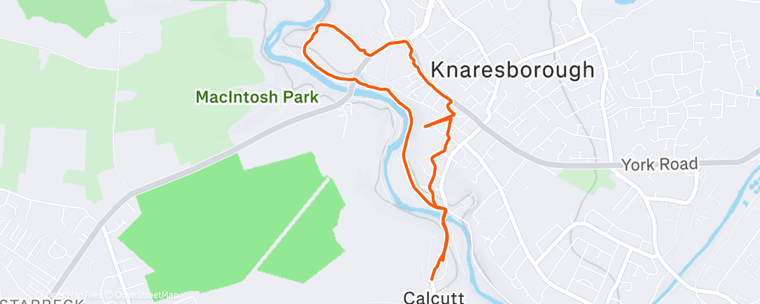 Map of the activity, Afternoon Walk