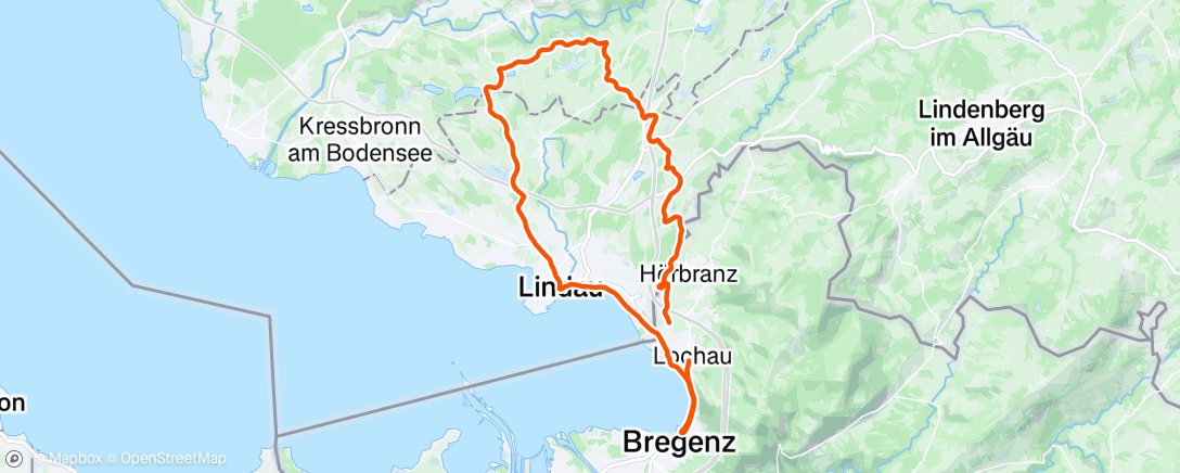 Map of the activity, Mittagsradfahrt