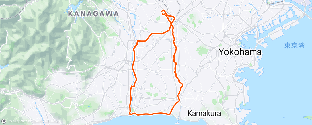 Map of the activity, 湘南ぐるっと70km