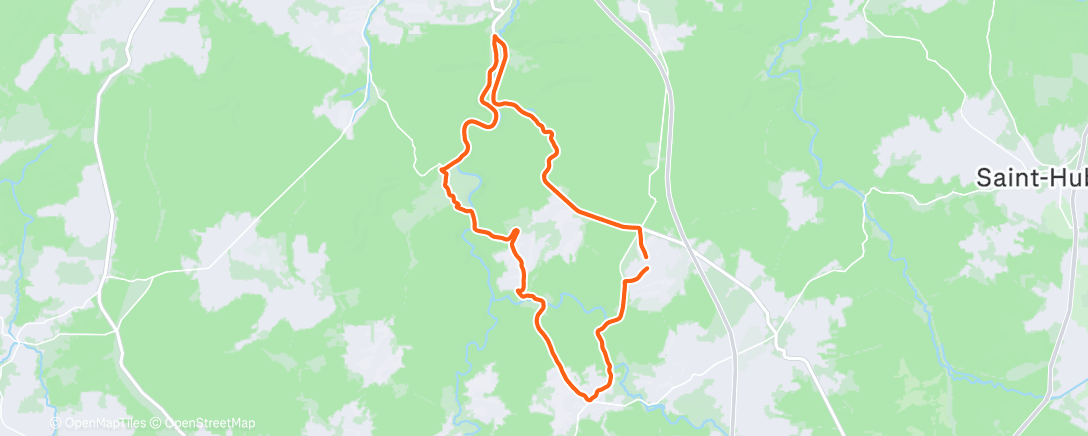 Map of the activity, Sortie vélo dans l'après-midi