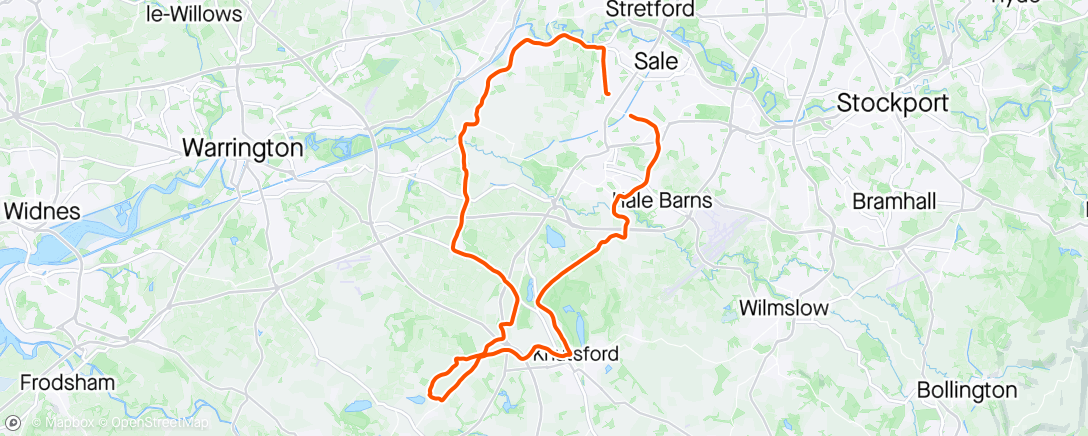 Map of the activity, I feel like I rode further!