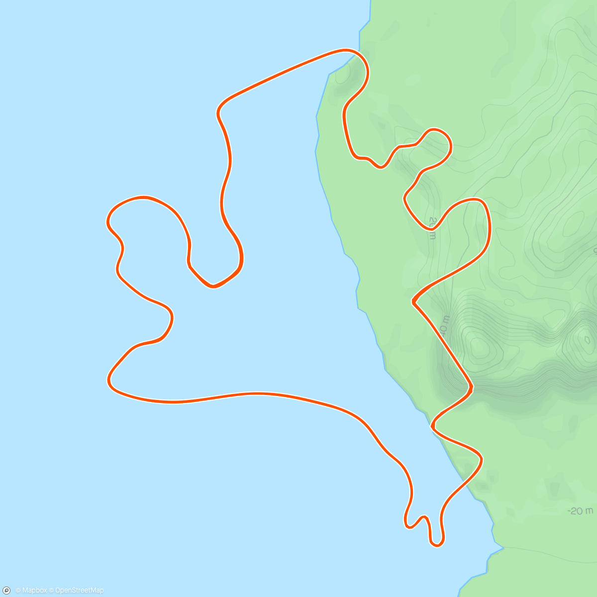 Map of the activity, Zwift - Group Ride: PACK SUB2 Tuesday Cruise (D) on Seaside Sprint in Watopia