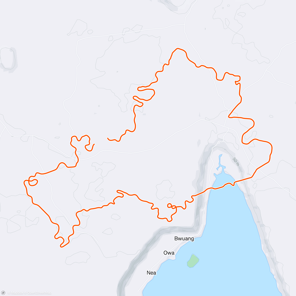 Map of the activity, Zwift - Pacer Group Ride: Turf N Surf in Makuri Islands with Miguel
