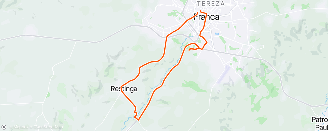 Map of the activity, Restinga/Portinari/Olivito