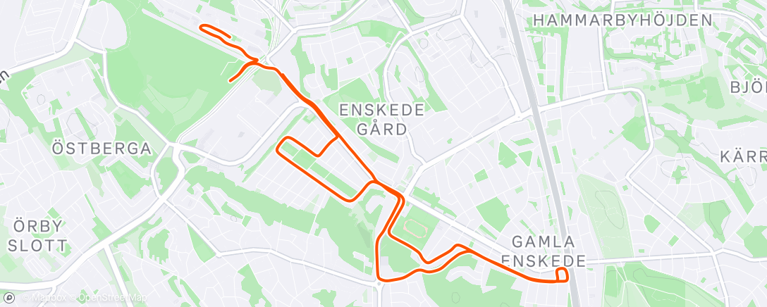 Map of the activity, Lunch Run
