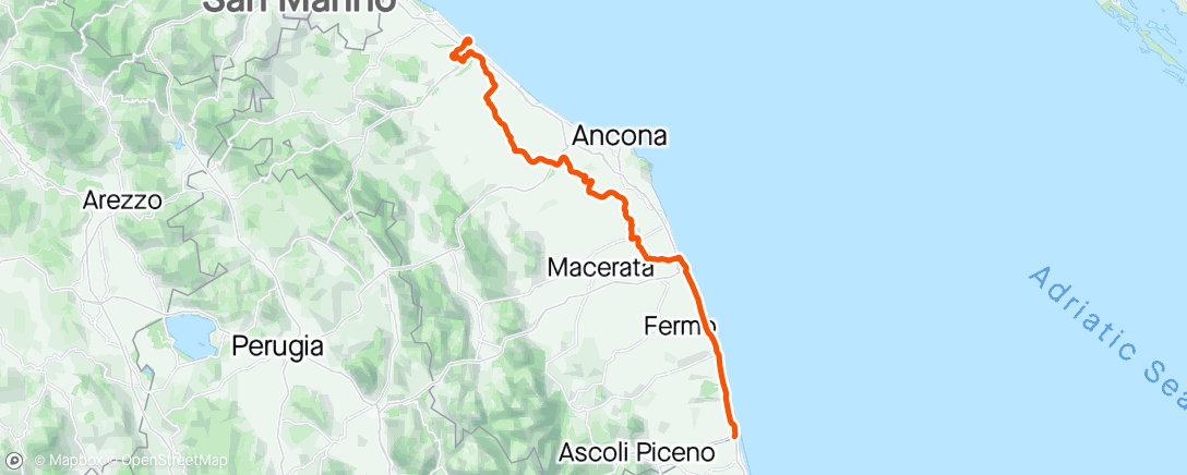 Map of the activity, Giro Stage 12