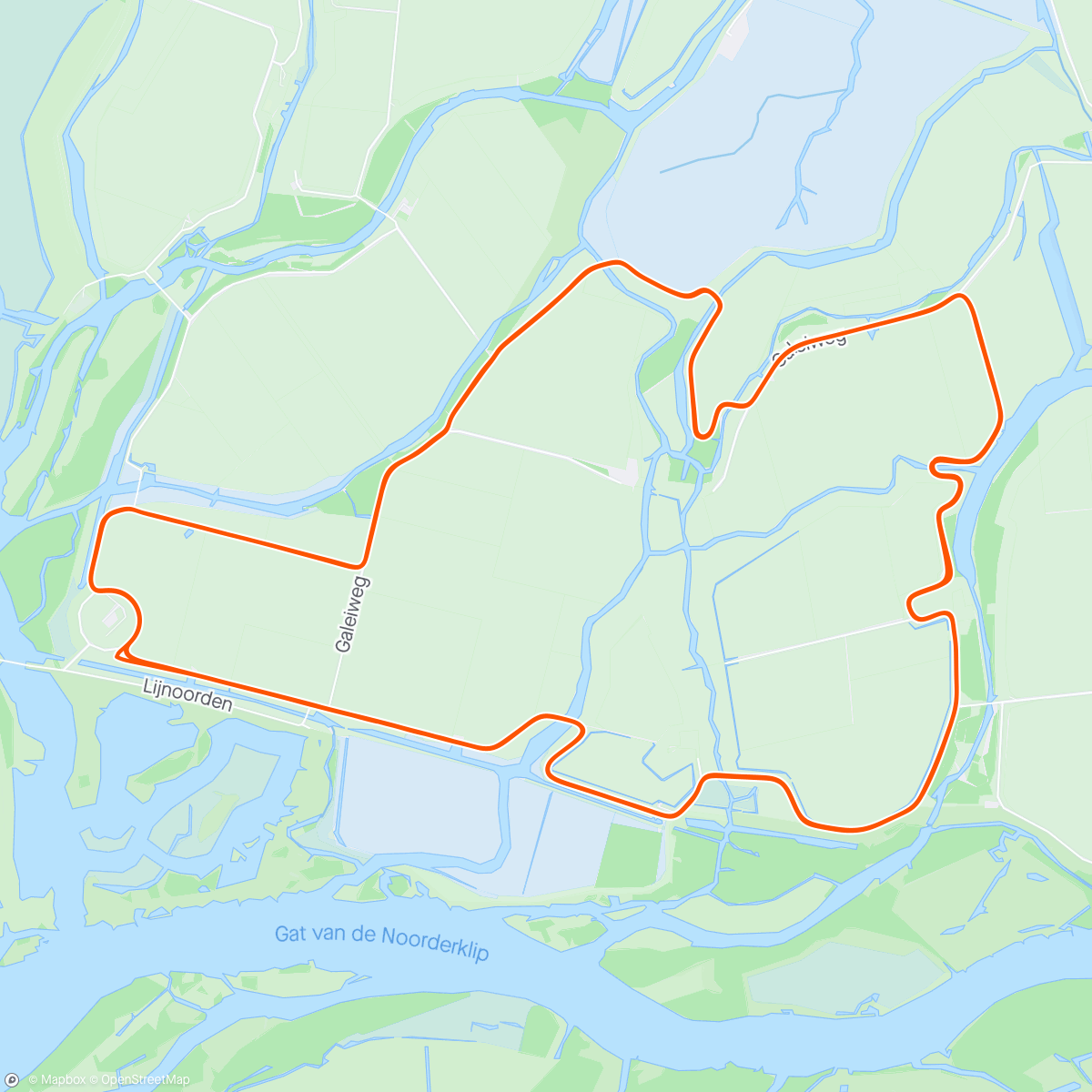 Map of the activity, Omloop van de Biesbosch🥇