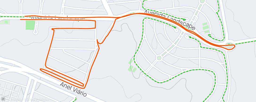 Map of the activity, Corrida matinal