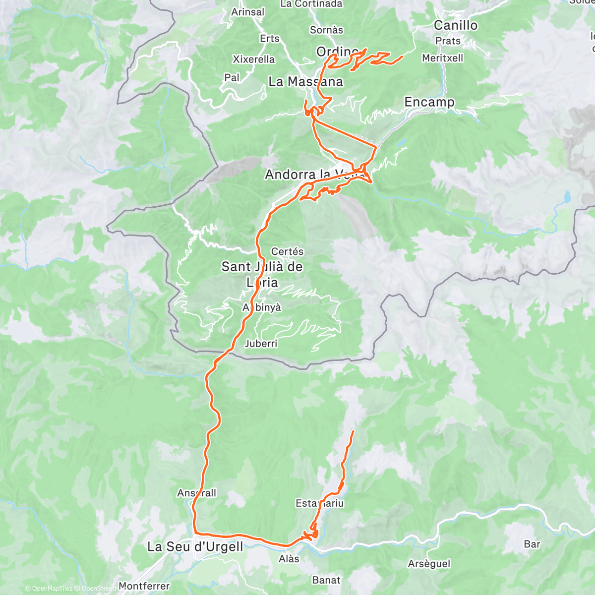 Map of the activity, Escàs, La Massana, Andorra 🇦🇩