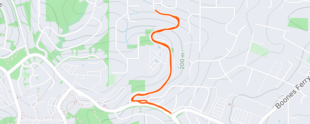 Map of the activity, Morning Run