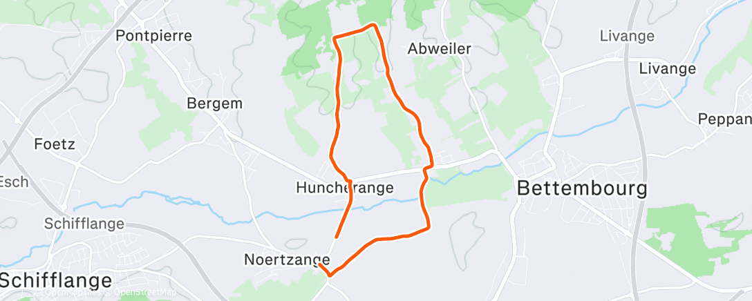 Map of the activity, Lauf am Nachmittag