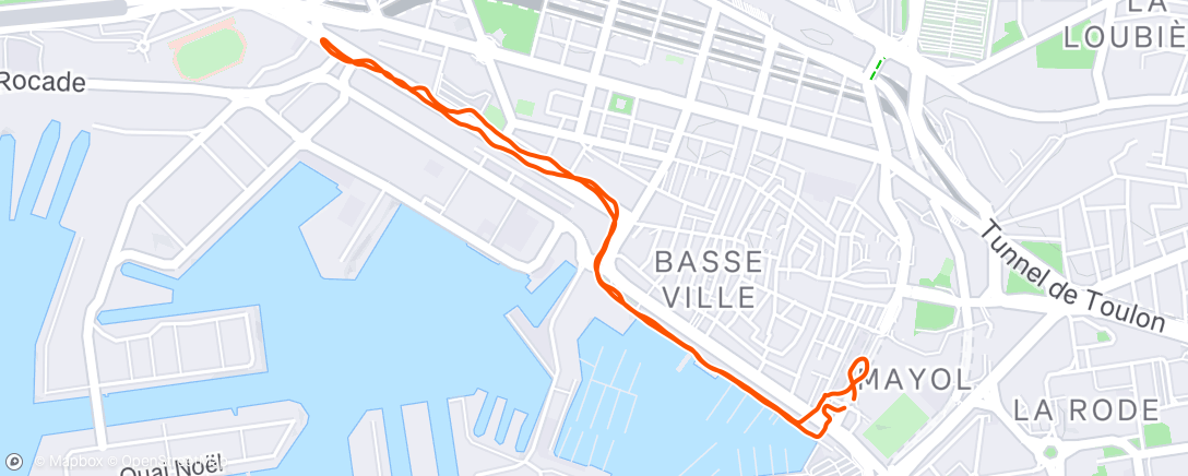 Map of the activity, Evening Run
