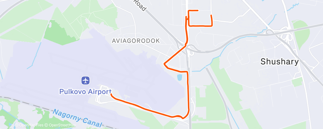 Map of the activity, Полуденный забег