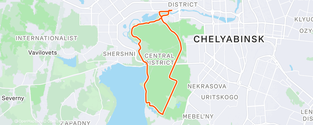 Map of the activity, Полуденный заезд