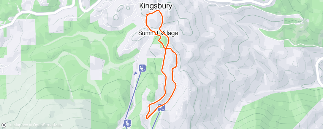 Map of the activity, High altitude run