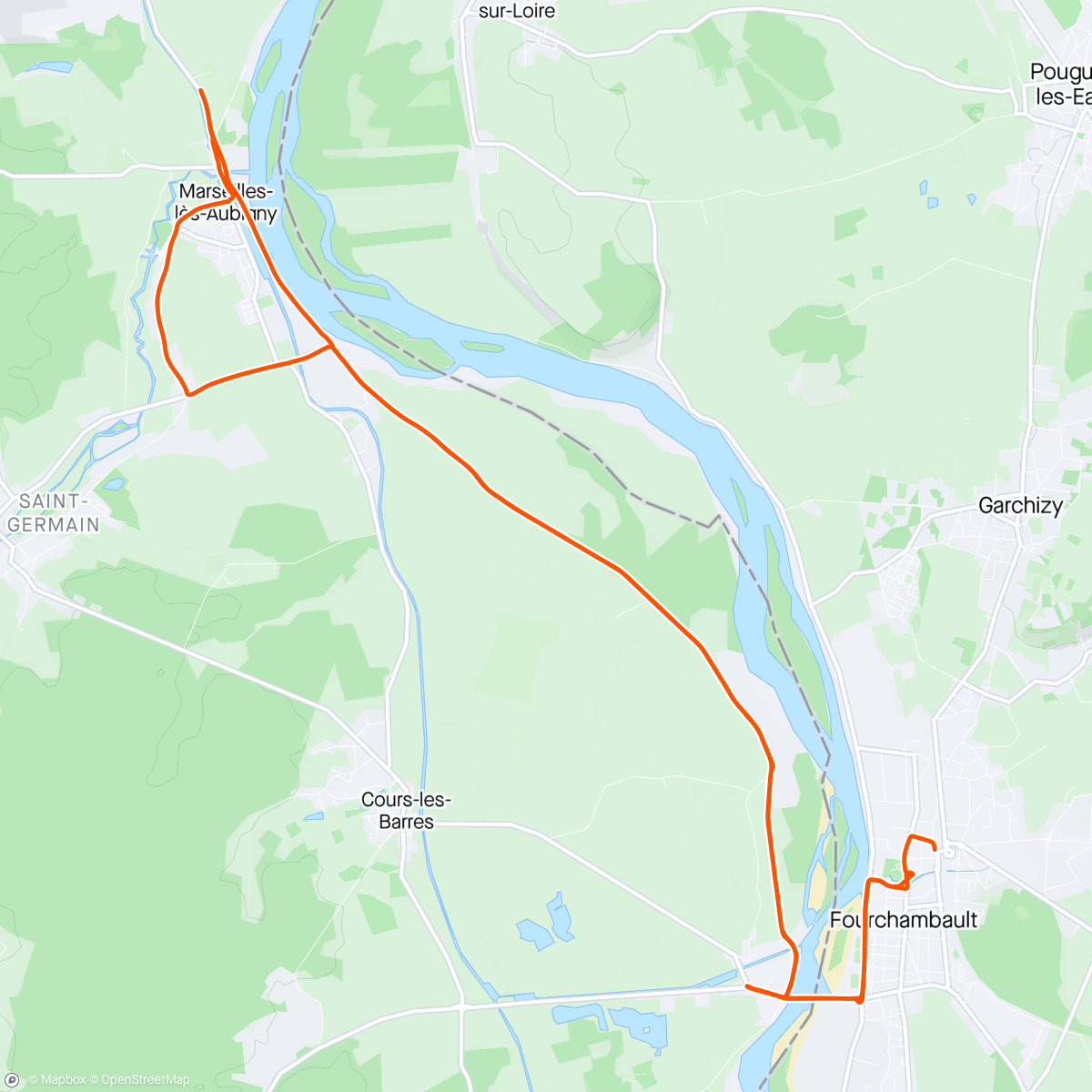 Mapa de la actividad, 2ème sortie "P'tit tour à vélo 2024"