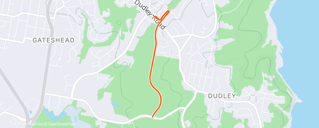 Map of the activity, Afternoon Run