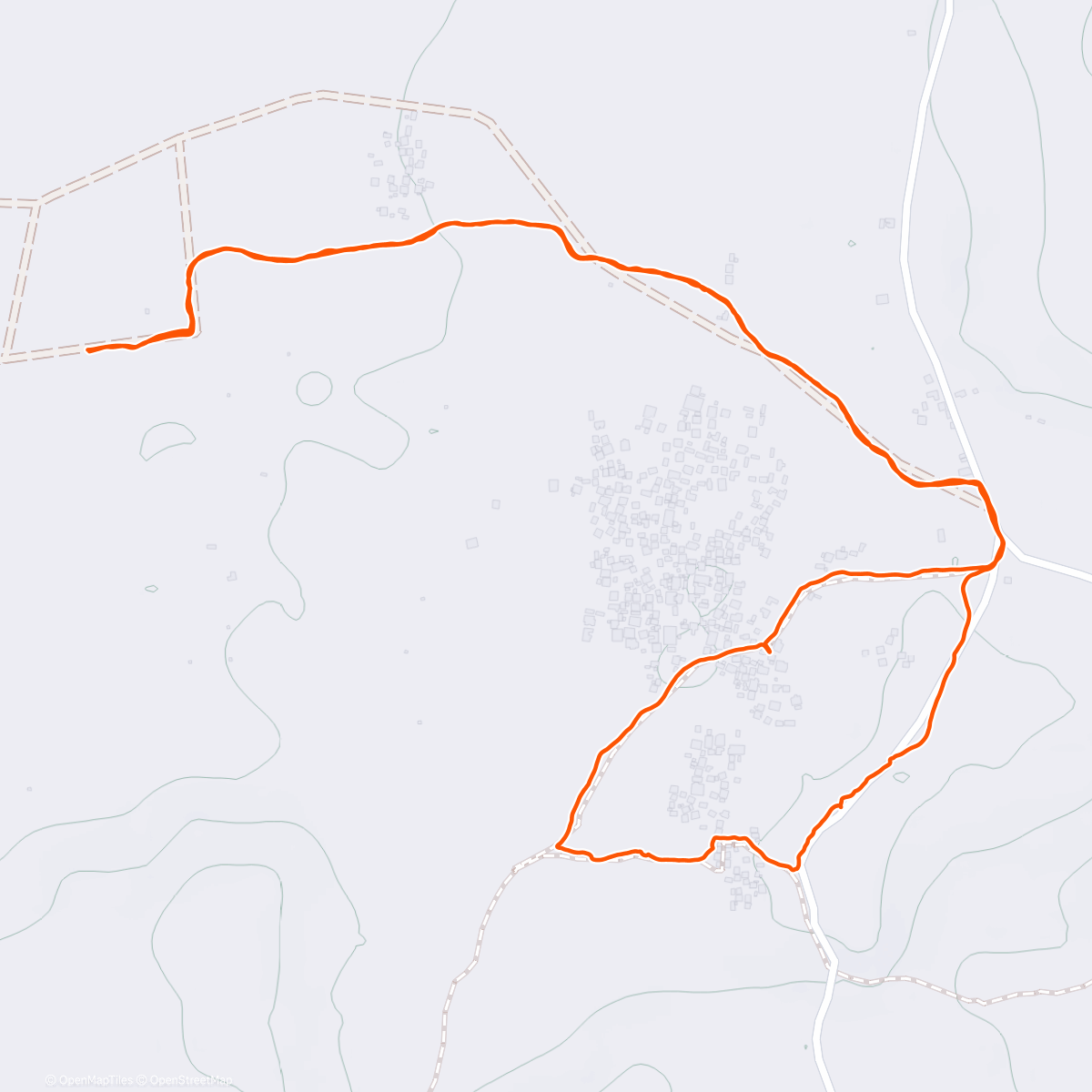 Map of the activity, Afternoon Walk
