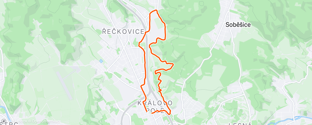 Map of the activity, Božohodová desítka před 🍗... mission completed... #adventnibehani 25/25 ✅💪