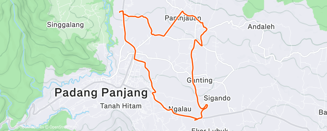 Map of the activity, Morning Ride