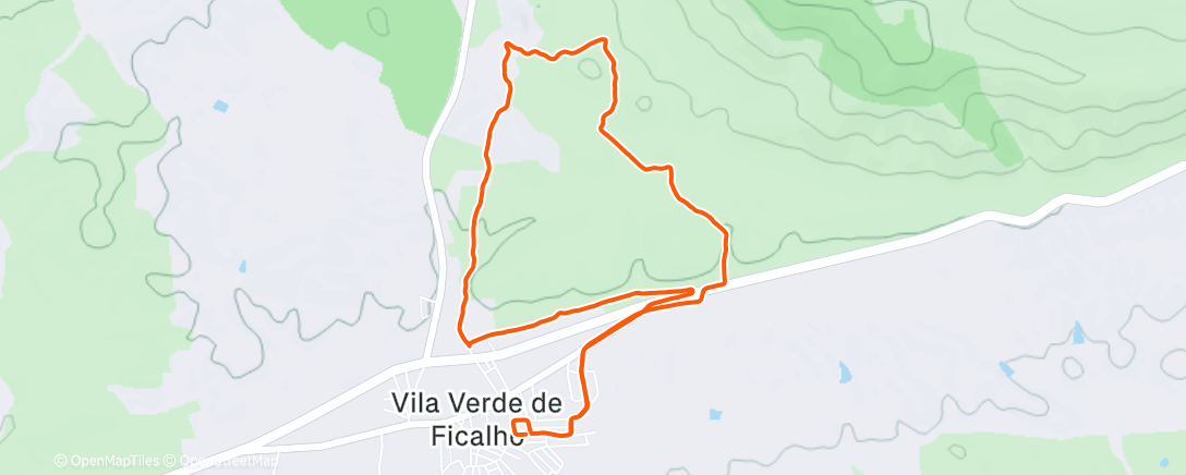 Map of the activity, Caminhada Natalícia