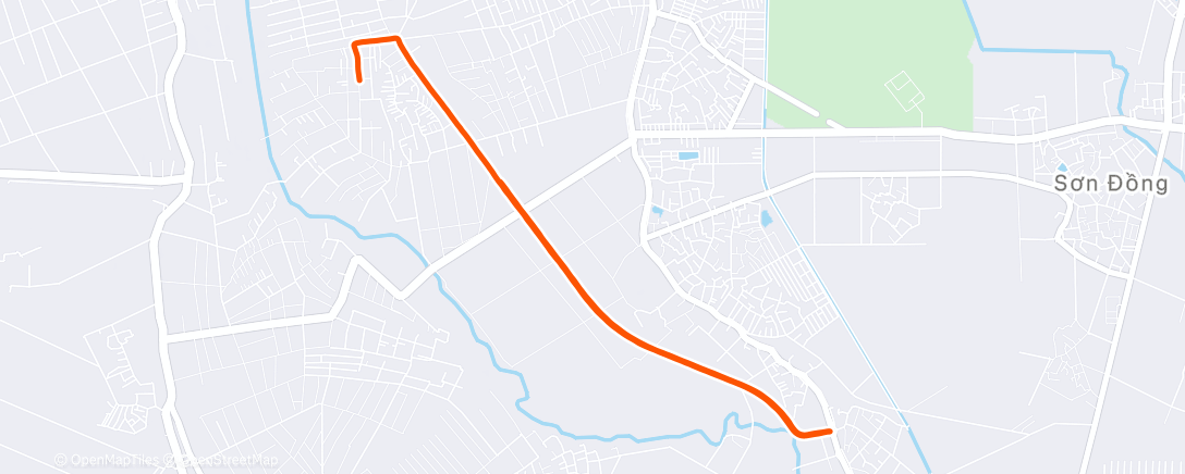 Map of the activity, Afternoon Run