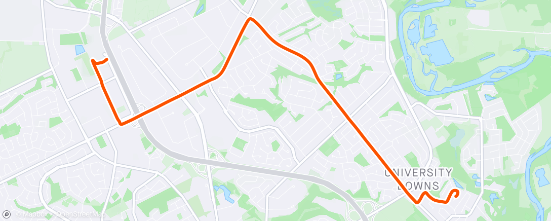 Map of the activity, Commute from Work Ride
