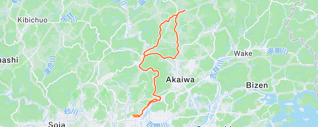 Map of the activity, 午後のライド