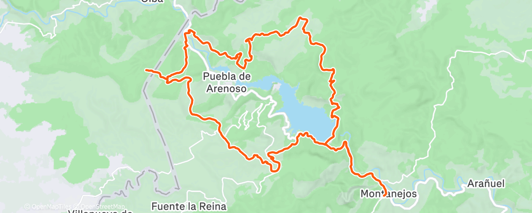 Карта физической активности (MTB Montanejos Training Camp)