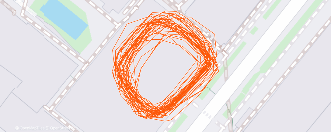 Map of the activity, Afternoon Run