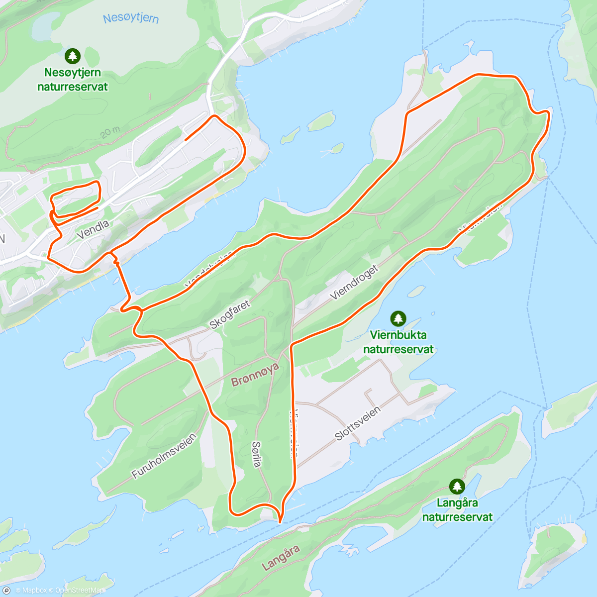 Map of the activity, Brønnøyarunde med Jan 🏃‍♀️🏃