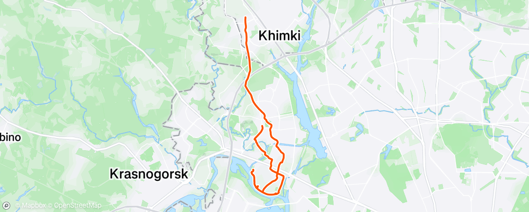 Map of the activity, Дневной забег