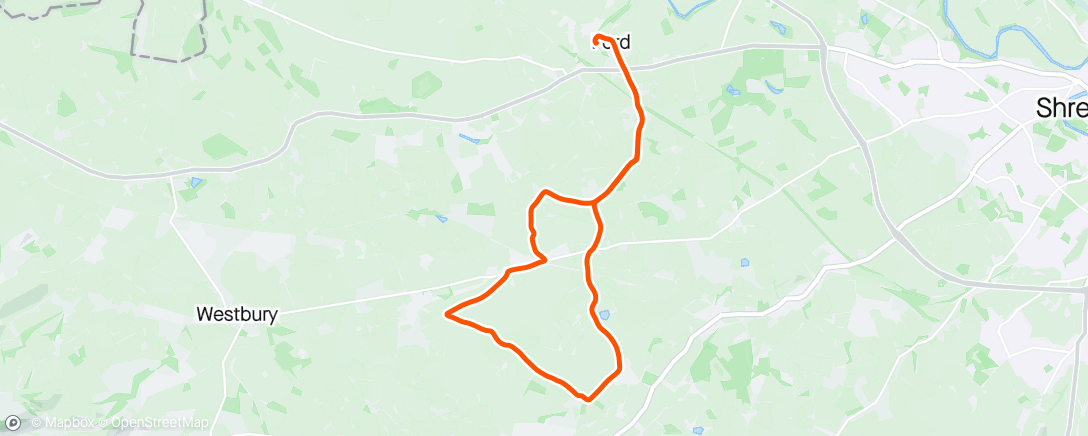 Map of the activity, Ride with Janet