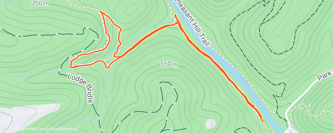 Map of the activity, Afternoon Hike