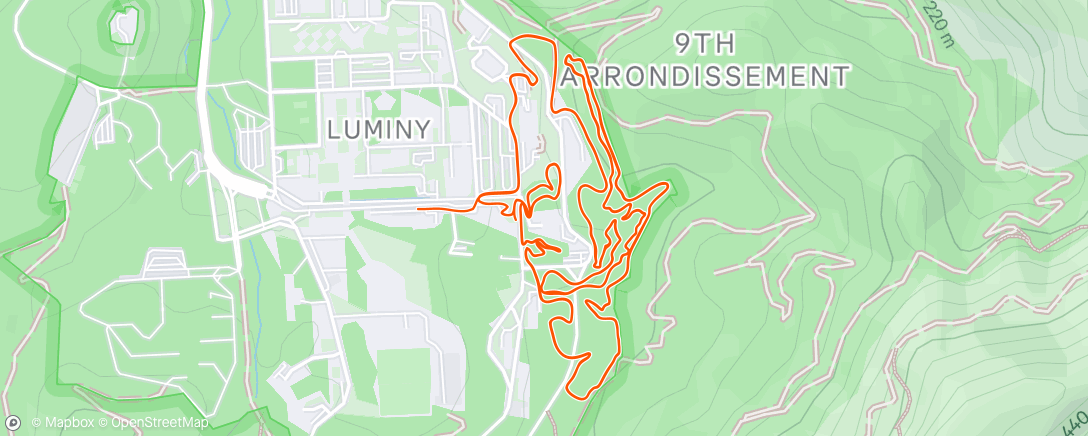 Map of the activity, Reprise Coupe de France VTT ~ 21ème